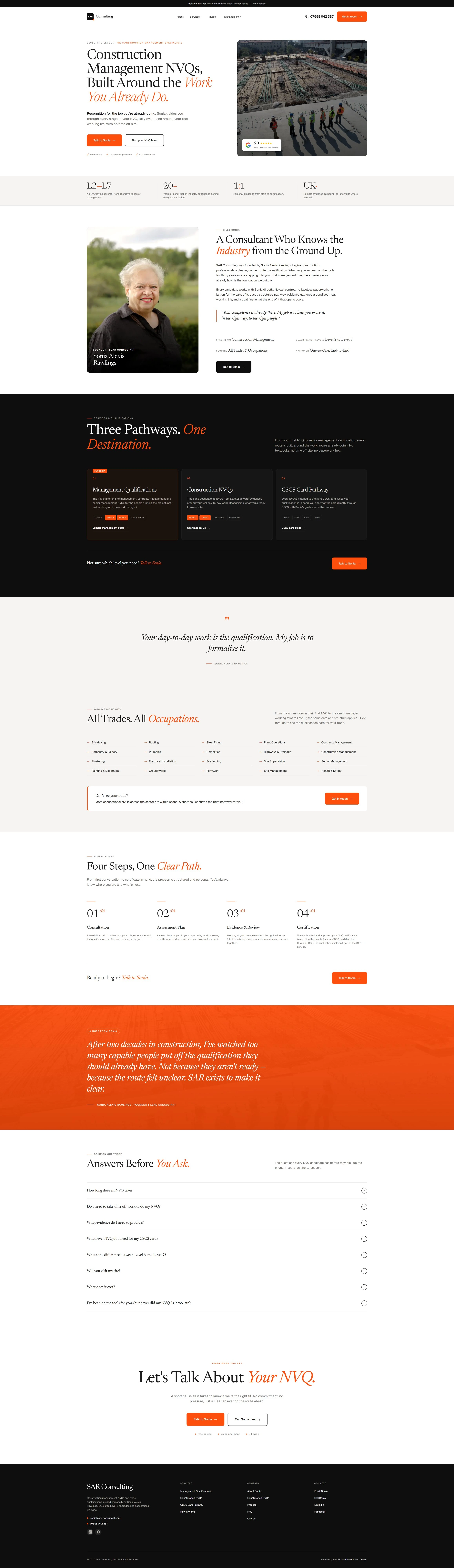 SAR Consultant website